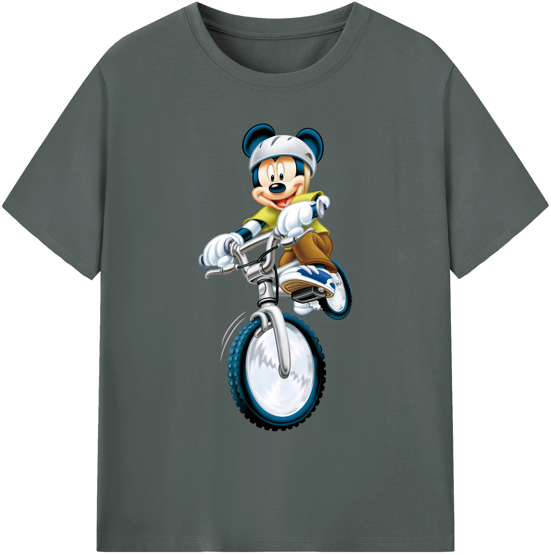 ミッキーマウス Mickey Mouse 綿100％ メンズ半袖Tシャツ｜肌触りやわらか＆通気性
